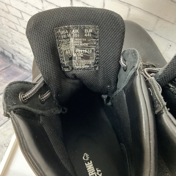 New! Wolverine Black Steel Toe Leather Work Boots Shoes F2413-18 Mens Size 11.5 - Picture 8 of 9